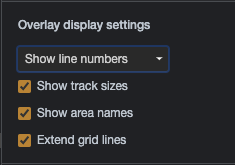 Overlay display settings